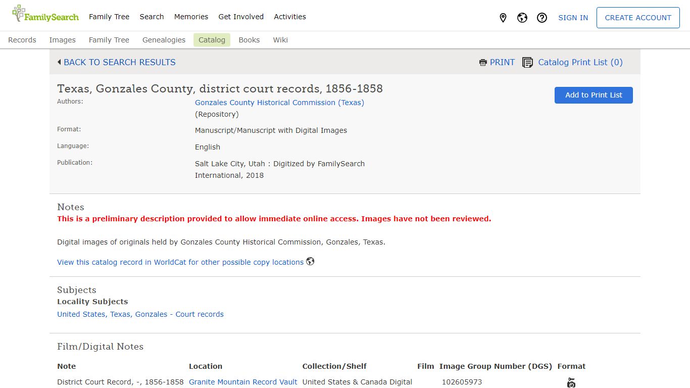 Texas, Gonzales County, district court records, 1856-1858 - FamilySearch