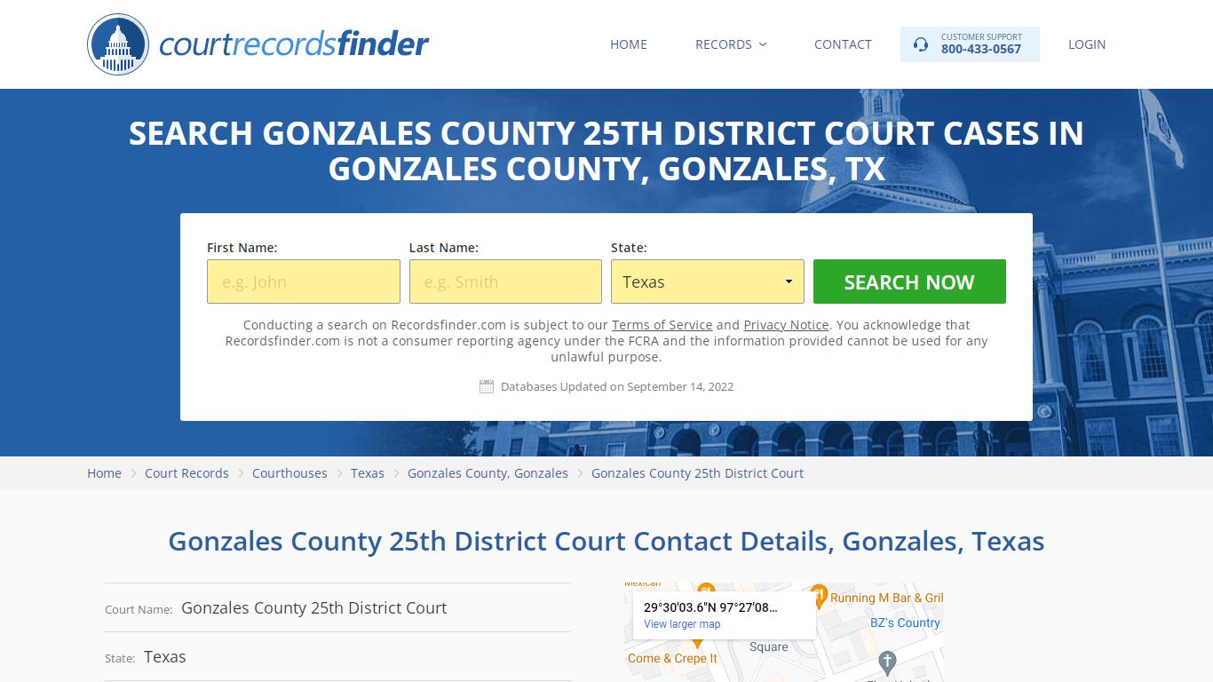 Gonzales County 25th District Court Case Search - RecordsFinder